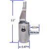 1/4" Lock On All Metal Air Chuck,Mini Air Compressor Portable Tire Inflator Tire Chuck, Hose End with Barb Connector for Hose Repair Inflate