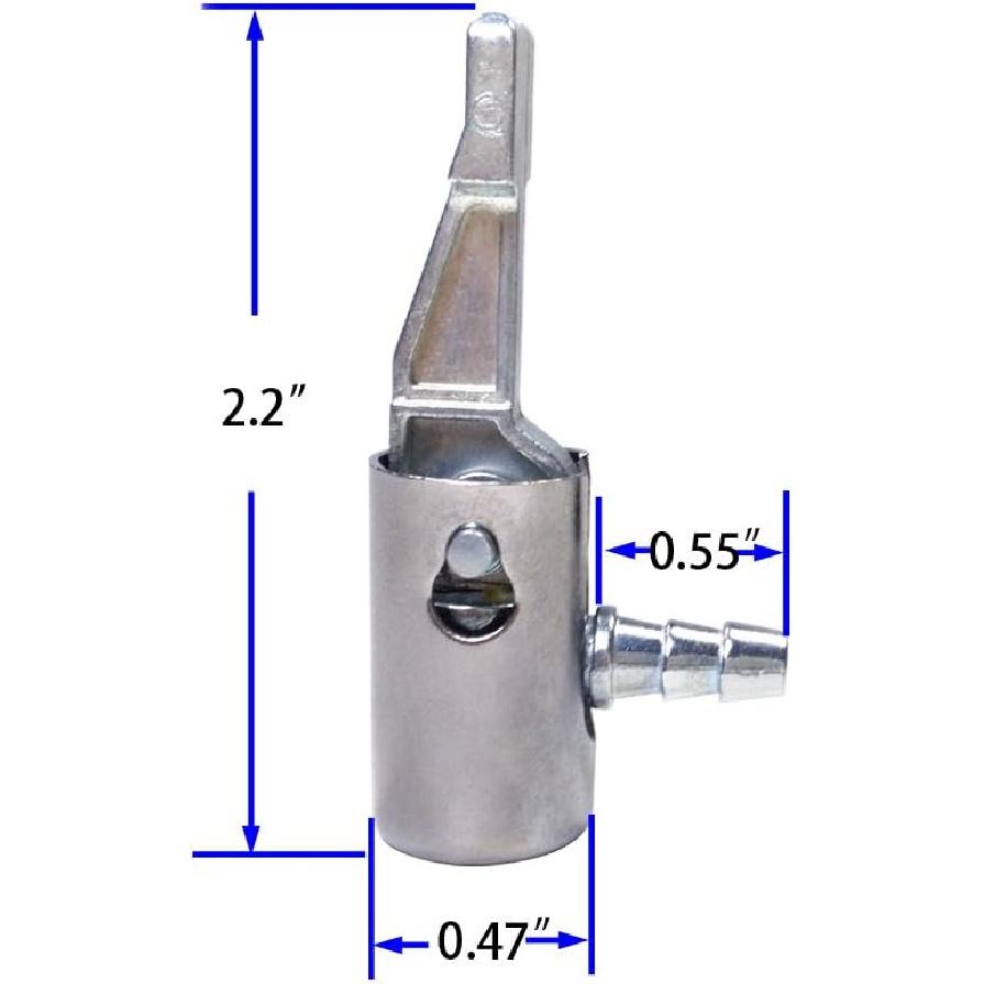 1/4" Lock On All Metal Air Chuck,Mini Air Compressor Portable Tire Inflator Tire Chuck, Hose End with Barb Connector for Hose Repair Inflate