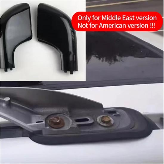 Car Roof Rails Rack End Cover Shel Replacement 4pcs Fit for Land Cruiser LC100 FJ100 1998-2007(Black)