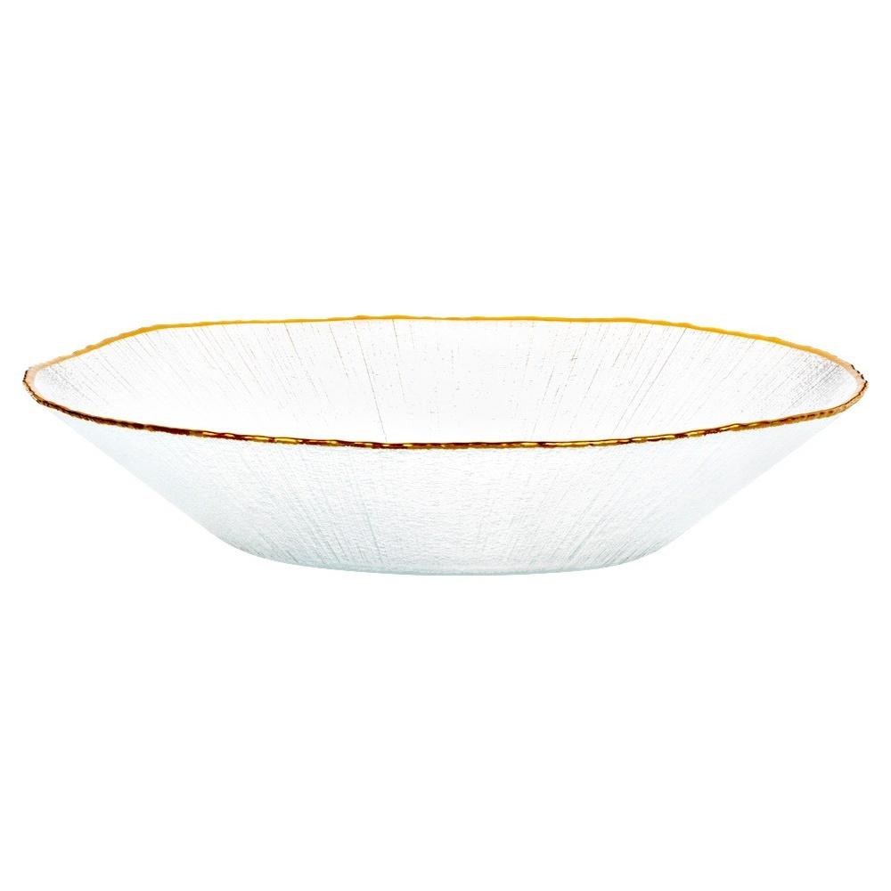 Gold glass salad bowl 29.5 cm, 1.6 l