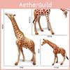 Wildlife Pvc Static Animal Figures Giraffe Family For Home Decor And Educational Use
