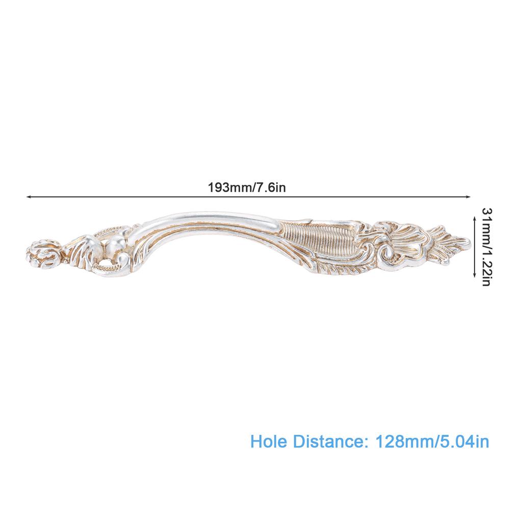 DRELD Antique Wardrobe Door Pull Furniture Handle Retro Silver Garden Drawer Handle Classical Handle Knob Home Decor 32/96/128MM
