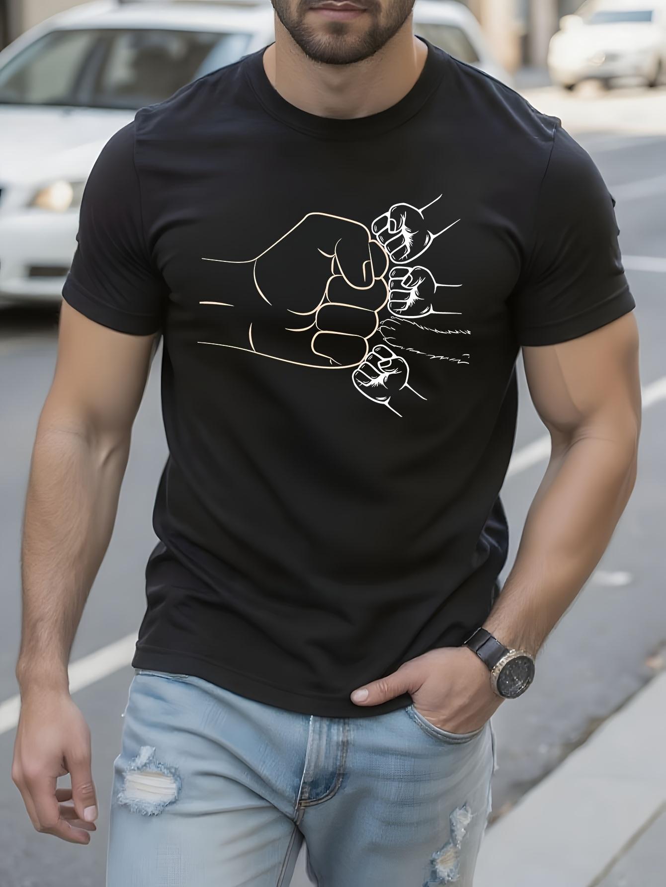 Comfort Fit Tshirt with Unique Dad and Youngsters PrintCa... M