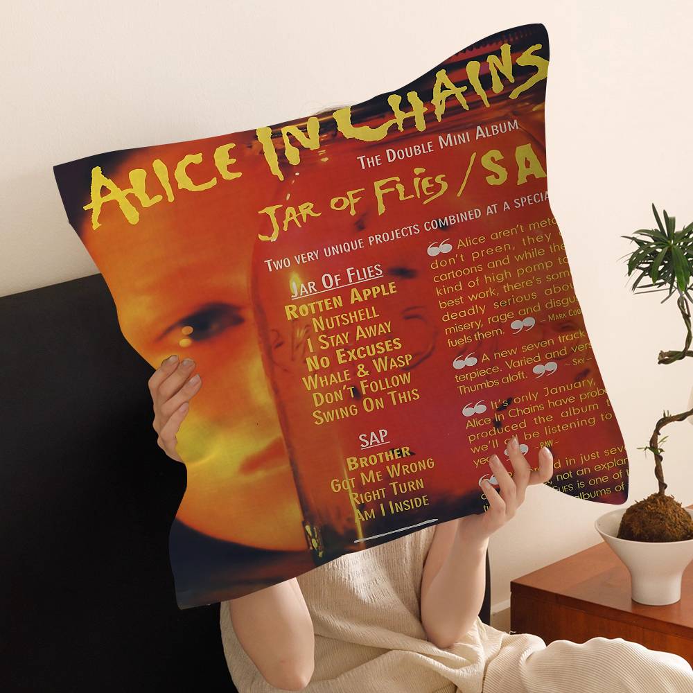 Band A-Alice I-In C-Chains Pillow Anime Pillow Sofa Bed Head Pillow Cover Cushion Cover 45x45 Cm Fashion