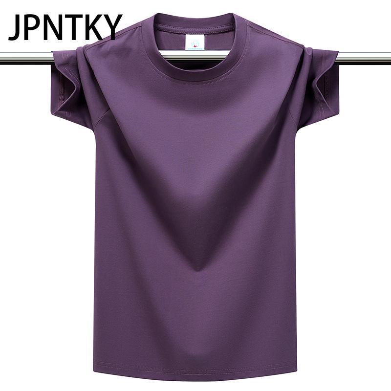 JPNTKY Cotton Short Sleeve T-shirt Men's Fashion Loose Half Sleeve Shirt Printed Compassionate Shirt
