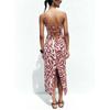 Summer New Design Sense Retro Print Vacation Fengya Hemp Blend Midi Dress 8372094