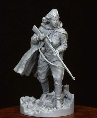 Life Miniature World War II Soviet Red Army Female Sniper Full Body Statue Resin Kit 1/35 LM-35002