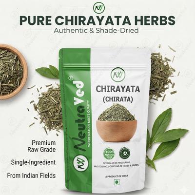 NeutraVed Chirayata Entier 120g (Bâton amer) l Purificateur de sang à base de plantes ayurvédiques pures pour la santé de la peau et l'immunité Chirata