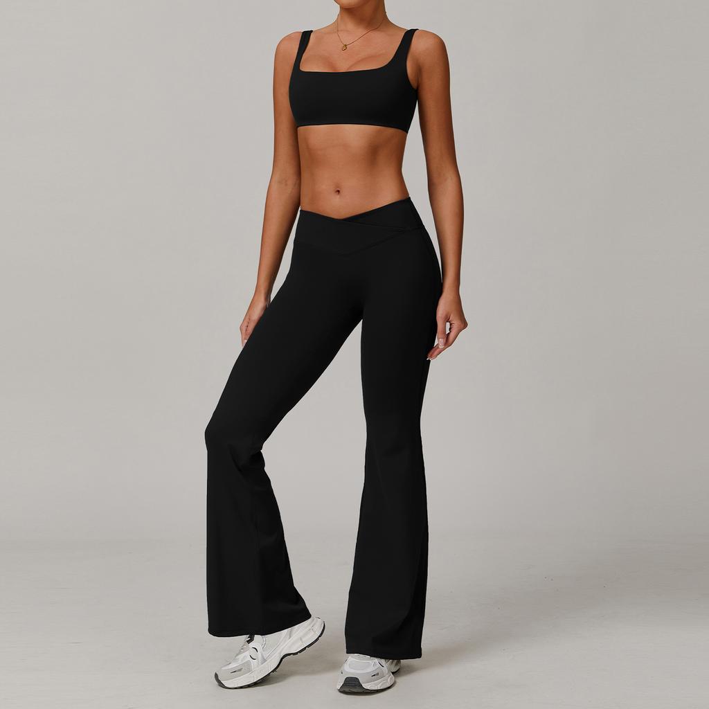 Naked Leisure Versatile Set For Women, High Waist, Wide Legs, Slimming, Sports Running, Fitness Set For Women