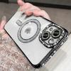 Klares Bling Kristall Handyhülle Für iPhone 17 Air 15 16 14 11 12 13 Pro Max Plus Für Magsafe Magnetische Kabellose Ladeabdeckung