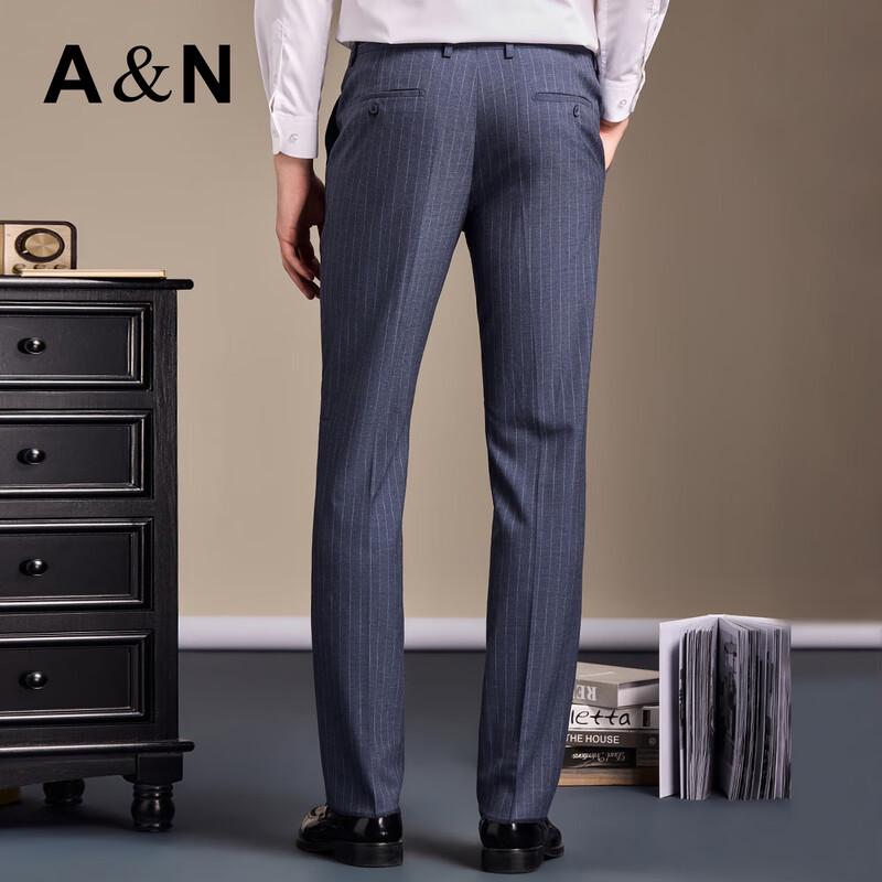 Antonio Men's Peak Lapel Striped 3-Piece Business Suit