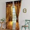 2pc,  Window Drapes Luxurious Golden Theater Stage Versatile Fabric,Without Electricity Summer Party Decorations Use for Hotel