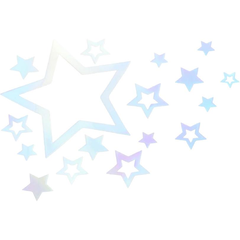 Reflective Bumper Decal Reflective Silver Tone Square A Version of the Stars Reflective Car Sticker Personalized Decoration Vehicle Body or Window