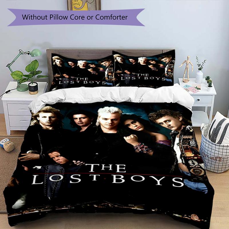 3pcs The Lost Boys Bedding Set Duvet Cover Closure Includes 1 Duvet Cover & 2 Pillowcases, Soft and Comfortable for All Seasons.