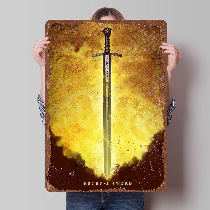 Kingdom Come Deliverance Poster in Latta Arte da Parete Personalizzabile Segni in Latta Metallici Retro Vintage per Casa e Decorazione Gaming
