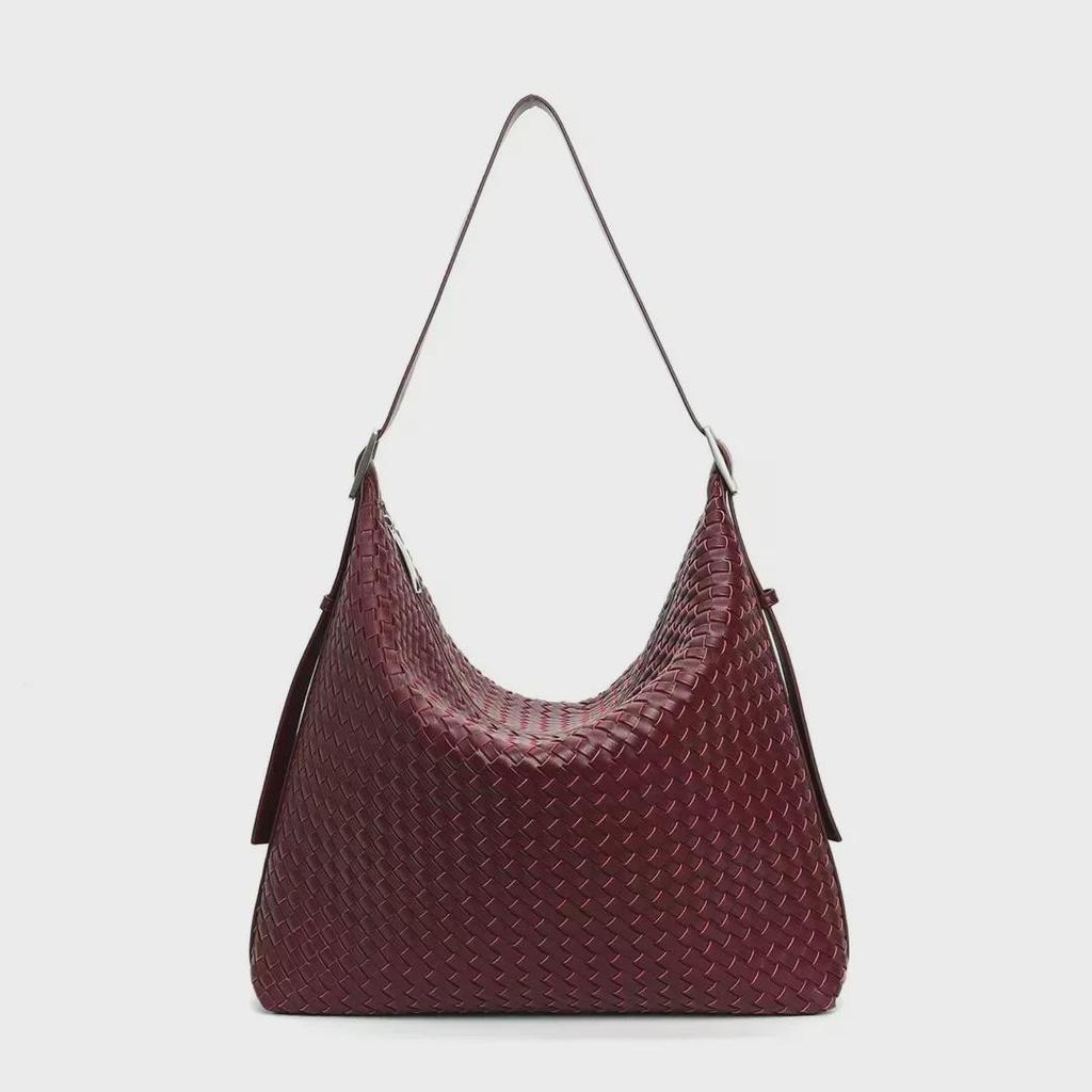 Borsa Tote da Donna in Vera Pelle Intrecciata a Mano in Pelle Bovina - Borsa a Spalla Versatile di Grande Capacità per il Pendolarismo