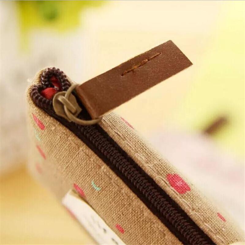Fashion Flower Pattern Coin Purses Small Fresh Canvas Coin Wallet Lady Girls Earphone Coin Key Money Storage Bag Zipper Pouch