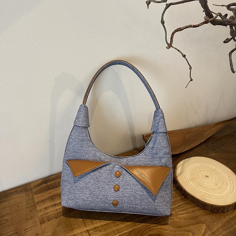 Niche Design, High-end Feel, Contrasting Color Buttons, Underarm Bag, Versatile Commuting Shoulder Bag, Handbag