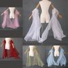 Hanfu Cinese Classico Maniche ad Acqua Pizzo di Organza Allacciatura Scialle di Pizzo Fluttuante da Fata Manica da Braccio Accessorio per Danza Etnica