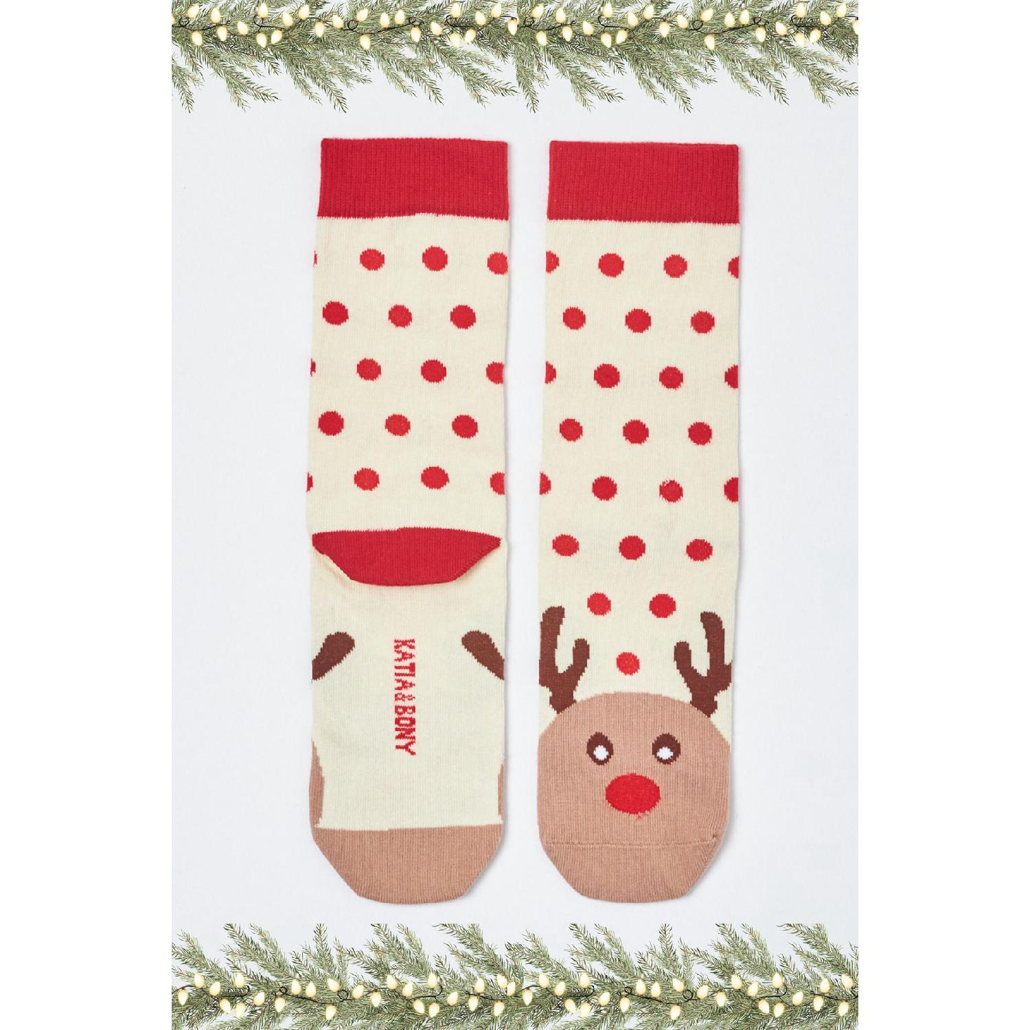 

New Year s Socket Socks Ecru 35-38 екрю