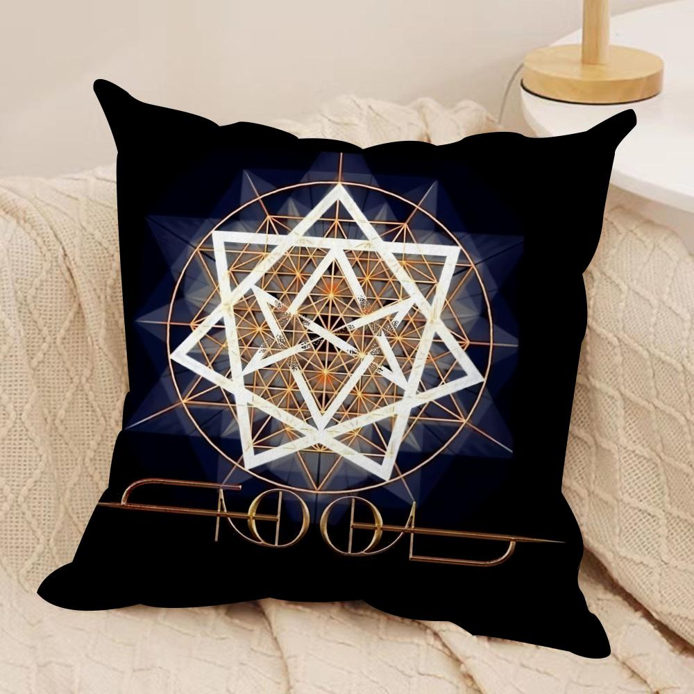 T-Tool Band Rock Cushion Cover Silky Short Plush Sofa Pillow Cover Hidden Zipper Soft Dustproof Case for Home Decor