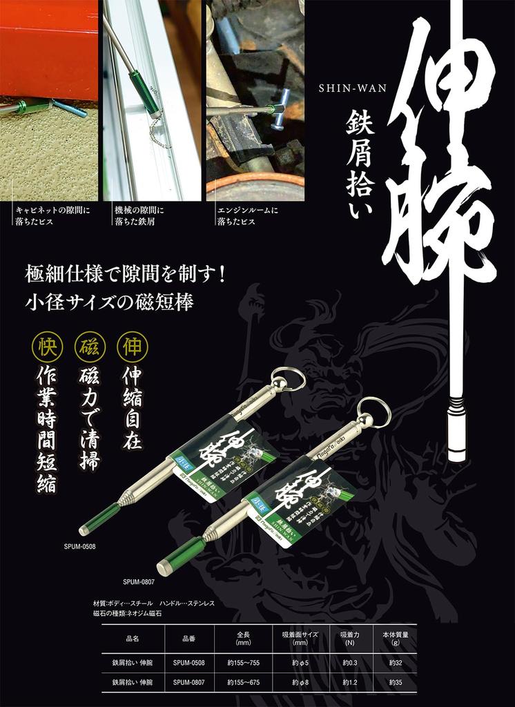 Niigata Seiki SK Iron Scrap Picker Extended Arm 155-755mm Adsorption Power 0.3N SPUM-0508