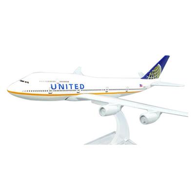 Premium 16cm Diecast Alloy Model Airplane - United Airlines 747 (Finished Collectible)