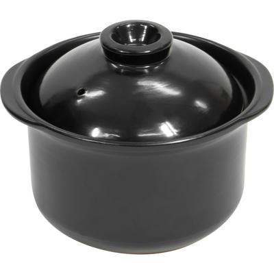 Takeda Corporation [Earthenware Pot/Pot/Cooking Pot] Black 19.8 X 17.5 X 17cm Rice Cooker Earthenware Pot 2-Cup Capacity SHD2BK