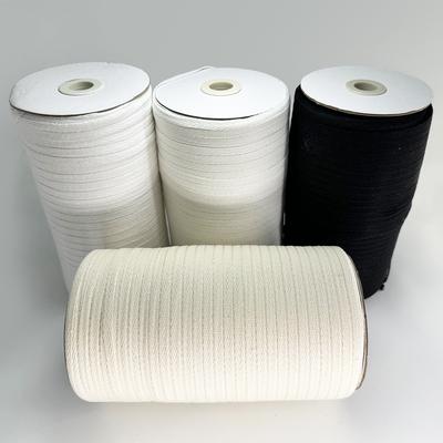 450meters  0.6cm Black White Beige Plain Cotton Binding Ribbon Webbing Tape 6mm Narrow Cotton Tape Twill