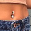 Elegant Gem Navel Piercing Copper Shiny Body Jewelry Fashion Crystal Ball Belly Button Rings  Men