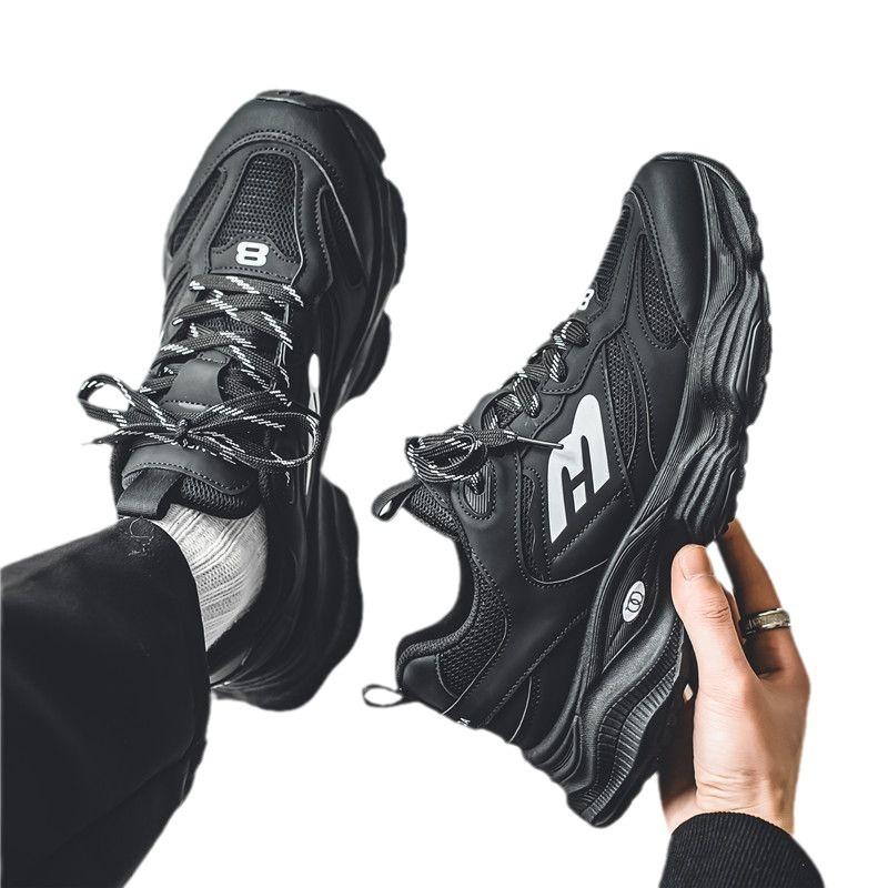 Soft Sole Lightweight Round Head Low-top Lace-up Dad Shoes Summer 2025 New Youth Casual Shoes Non-slip and Wear-resistant