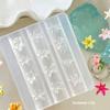 3D Silicone Flower Nail Art Carving Mold Resin Lily Floral Starfish Diy Nail Art Decoration Transparent Template For Nail Charms