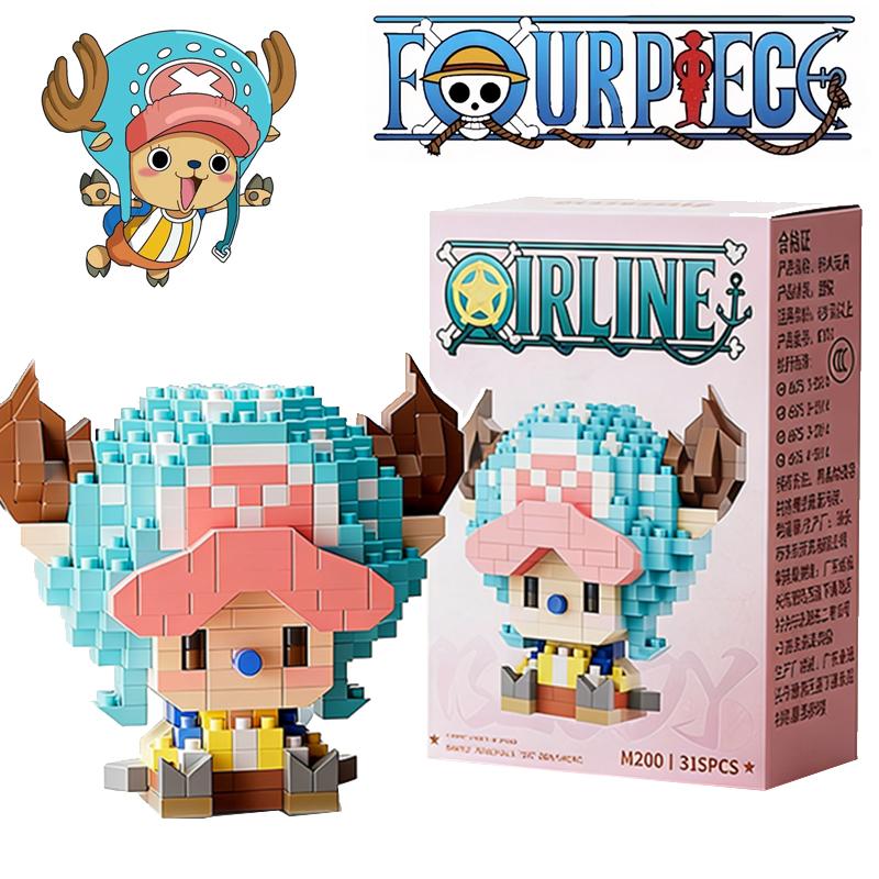NEW Anime Building Block Chopper Buggy Assembly Micro Building Block Zoro Robin Character Model Mini Bricks Figure Toy For Gift