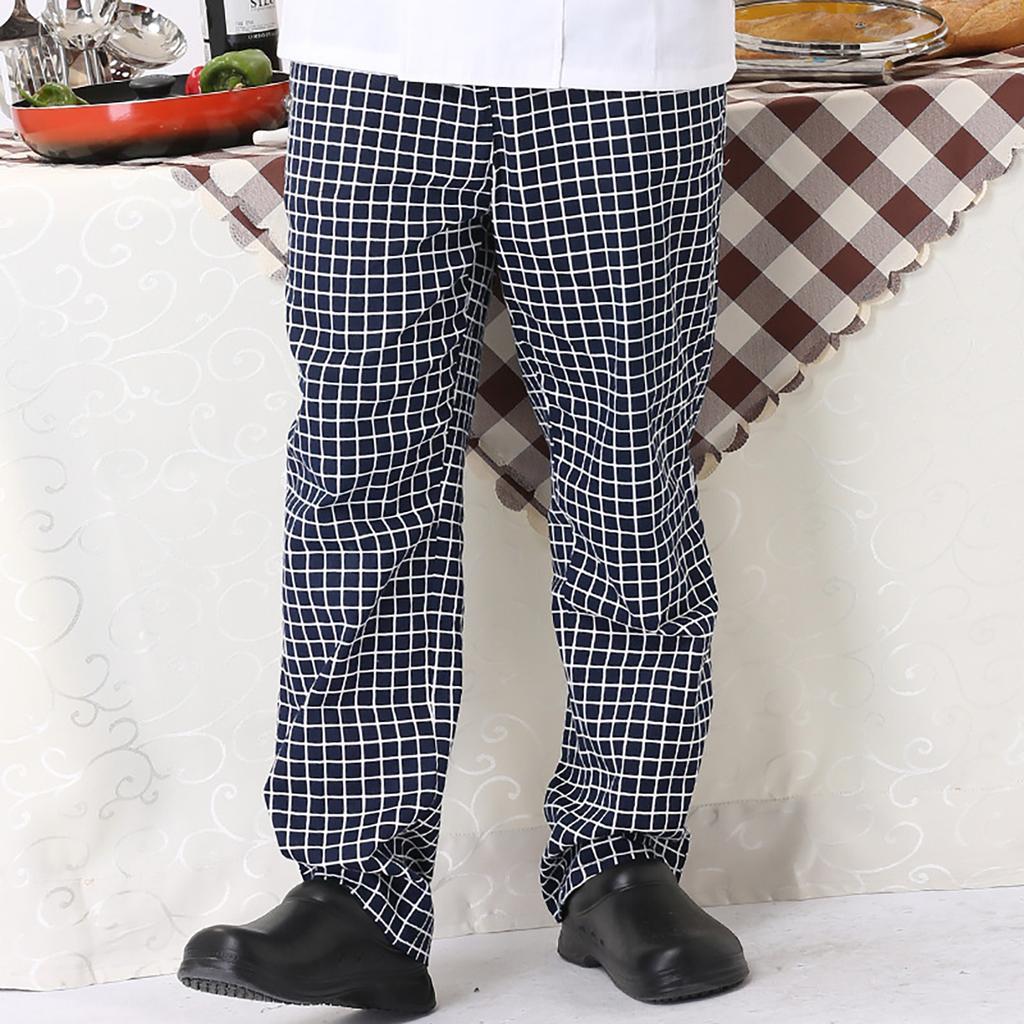 Hotel Uniform Pants, Kitchen Striped Pants, Restaurant Waiter Elastic Pants