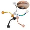 Piercing Ring For Women Curved Barbell Eyebrow Stud Ball Nose Ring Fake Lip Stud Piercing Jewelry