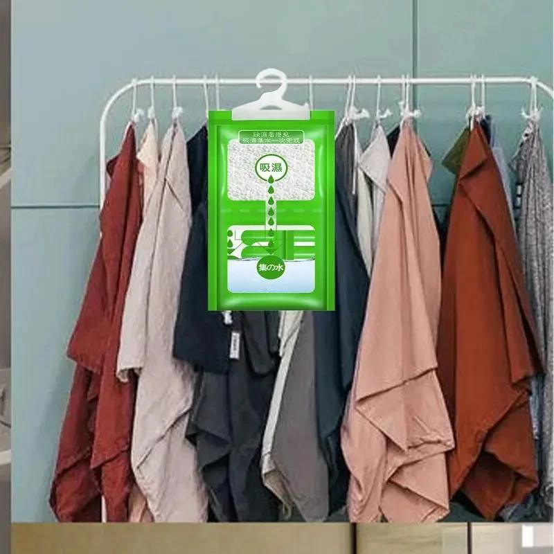 16PCS Moisture Absorber Hanging Bag Dehumidifier Bags Moldproof Wardrobe Antihumidity Bag Closet Cupboard Closet Dehumidifier