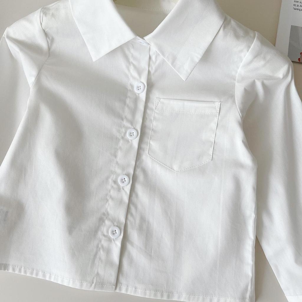 Girls' College Style Embroidered Vest & Pleated Dress with Long Sleeve Shirt