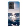 Maniacase Case For Oppo Reno 13F White Nike Logo Sea Sun