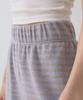 Sayu Striped Brushed Elastic Pants Light Blue
