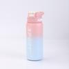 Kids Printed Stainless Steel Insulated Water Bottle With Straw Lid 600ml 800ml Outdoor Portable Thermos School Travel