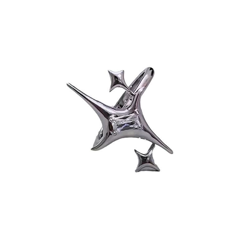 Original 925 Silver Double LInes Rings For Women Wedding Engagement Silver Women's Vintage Ring Fine Jewelry