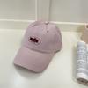Simple small letter embroidered baseball cap women washed soft top wide brim big face versatile cap men