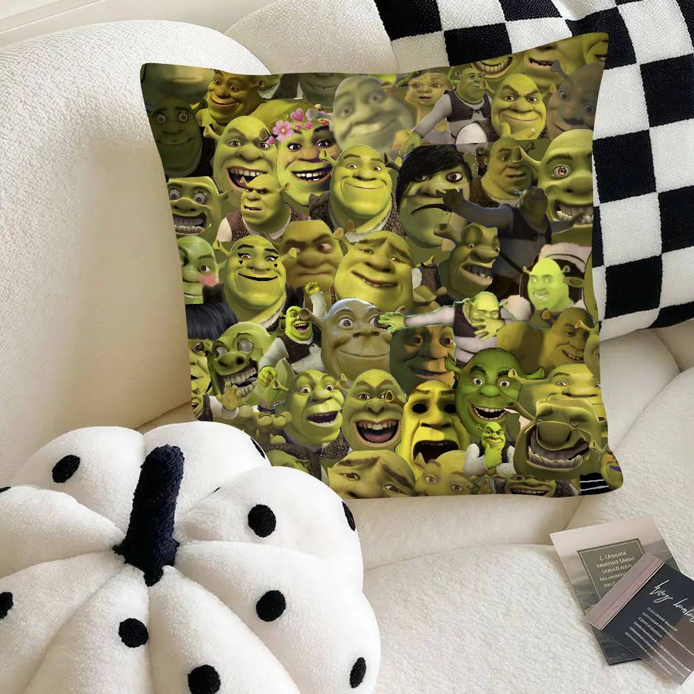Fantasy Movie Funny SShrek Pillow Case Fashion Square Pillowcase Bedroom Sofa Room Ins Decoration Leisure
