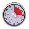 Mechanical Countdown Timer 60 Minute Magnetic Stainless Steel Visual Kitchen Timer for Cooking Kids Study White