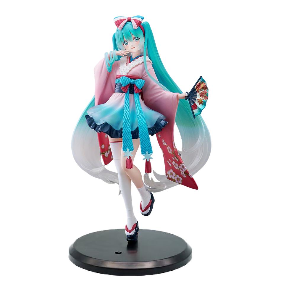

New Hatsune Miku Anime Figure Toys Neo Tokyo Series Kimono MIKU Kawaii Cartoon PVC Action Figurine Model Dolls Birthdays Gift