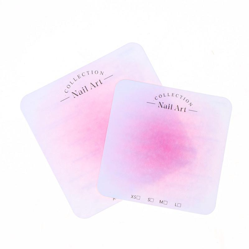 50 stk. 6,5X6,5 cm Neglekunst Displaykort Press-On Negle Pakkekort Pap Manicure Kunstig Negl Display Dekoration Pakkekort