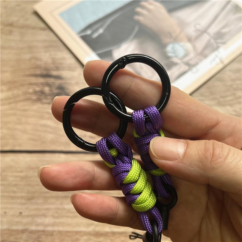 Key Ring Lanyard Matching Color Mobile Strap Metal Keyring Cord for Keys Short Lanyard Anti-lost Cellular String Couple Pendant