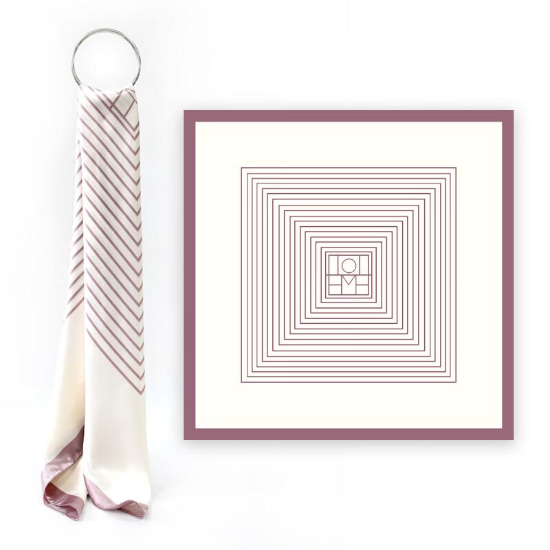Elegant Striped Satin Square Scarf