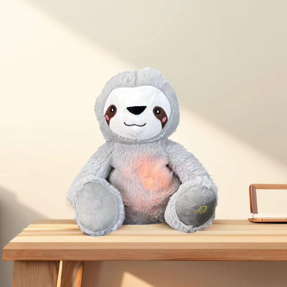 Simulation Sloth Breathing Toy Heart Baby Breath Toy Cute Sound Sleeping Doll Newborn Toddler