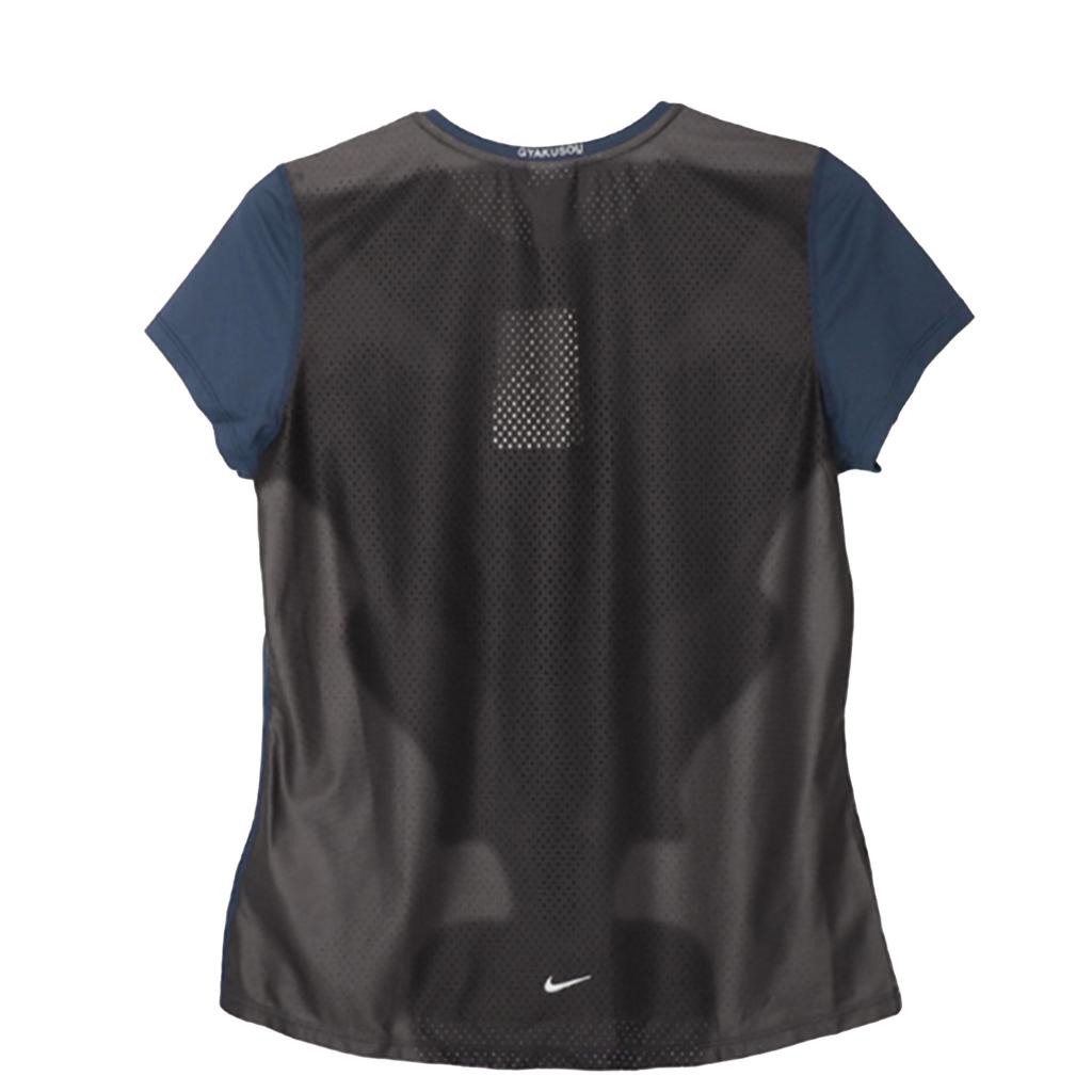 Nike Dri-Fit Breathable Casual Crew Neck Short Sleeve T-Shirt Women Tops Blue Black 811241-440